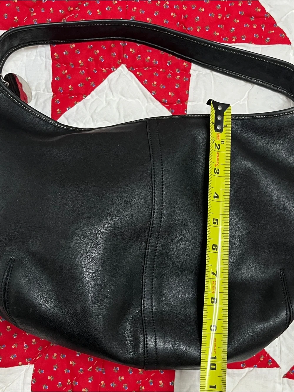 Vintage Coach Black Leather Ergo Hobo Shoulder Bag